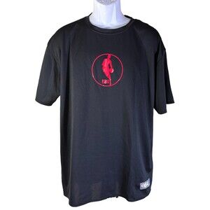 NBA Short Sleeve Pull-Over Basketball Shirt‎ Black Red XL